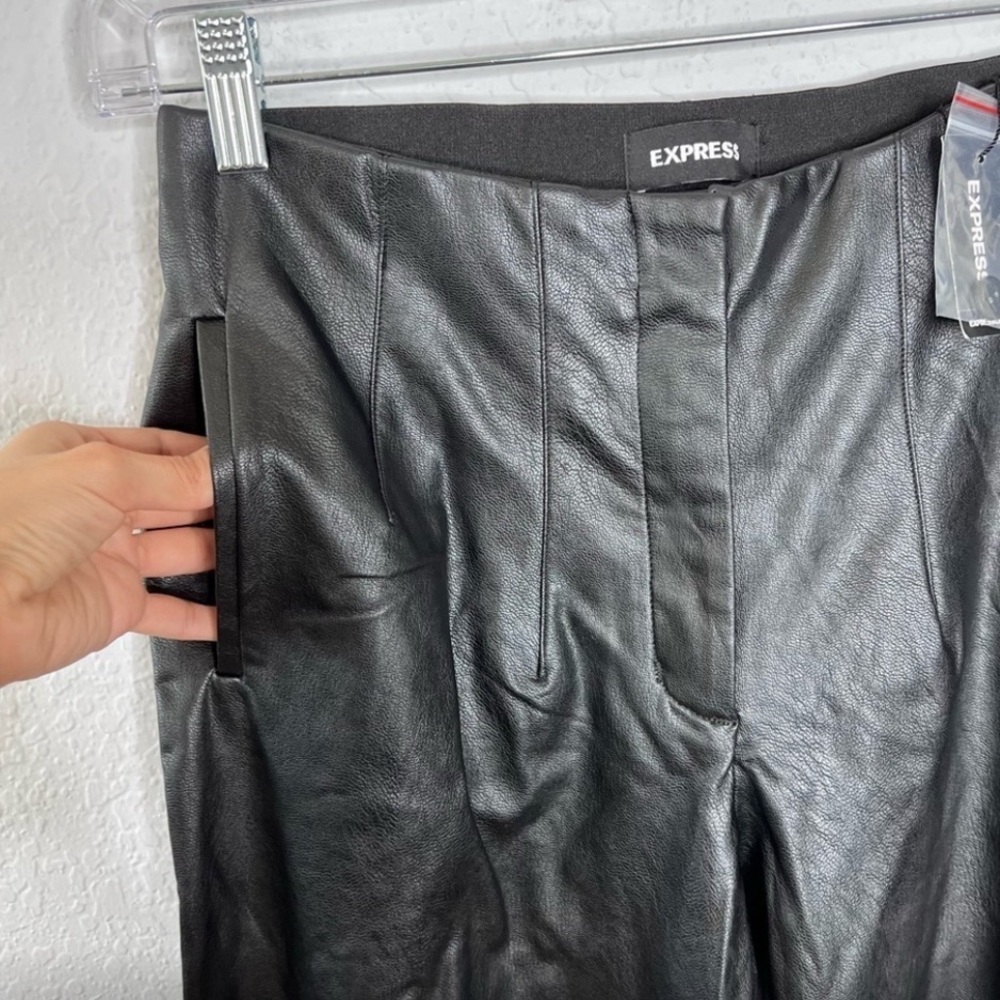New with tags. Express Black Faux Leather Pants